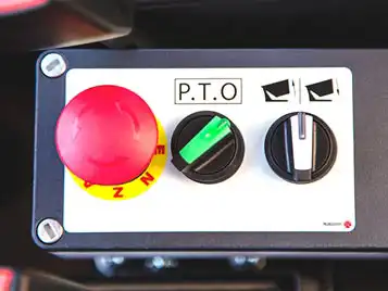 Controlos da cabina do mini-compactador
